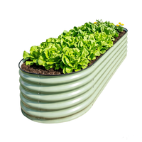 Kit de jardinière surélevée, jardinière modulaire à design ondulé pour la plantation de légumes, de fleurs et d'herbes en extérieur
