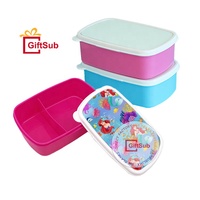 Boîte à lunch vierge pour la rentrée scolaire, impression personnalisée, boîte à lunch rectangulaire en plastique de qualité alimentaire, boîte à lunch pour enfants avec grille