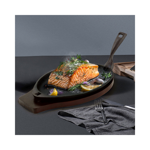 เตาปิ้งย่างสเต็กเหล็กหล่อพร้อมฐานไม้ ราคาโรงงาน รับทำโลโก้ตามสั่ง - Product Image 6