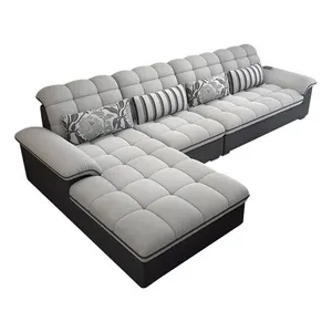 Özelleştirilebilir basit kumaş oturma odası mobilya L şekli kanepe CEFS019 ev hayatı için