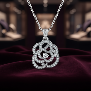 Collar de Diamantes Mikimoto en Oro Blanco, Corte Brillante Redondo, Color G, Diamantes Naturales, Diseño Clásico, Uso Diario para Mujer - Product Image 2