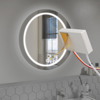 Interrupteur tactile capacitif pour miroir intelligent à commande intelligente pour salle de bain avec lumière LED 12W DC12V