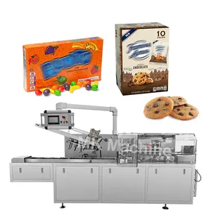 Yüksek hızlı tam otomatik rahat aperatifler gıda bisküvi şeker paketleme kutusu makine küçük kurabiye kutu paketleme makinesi
