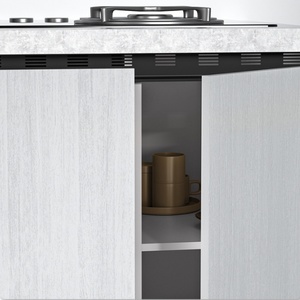 Perillas de aluminio ventiladas sin tiradores para gabinetes, sin perforación, con bordes redondeados para almacenamiento en cocina y baño - Product Image 6