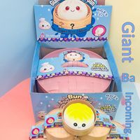 Jouet Squishy Géant Souriant en Forme de Boule avec Panier Vapeur en Caoutchouc, à Récupération Lente, Anti-Stress