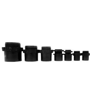 Conector de nylon plástico corrugado para junção de mangueira flexível preta de 1/4 polegadas 6 mm