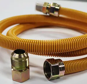 CSA Certified Gas Flex Lines Flare End Of Nature Gas Connector Fireplace Gas Metal Hose