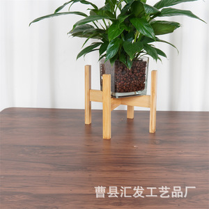 Support à fleurs en bois massif, design minimaliste pour la décoration de salon et de la maison - Product Image 4