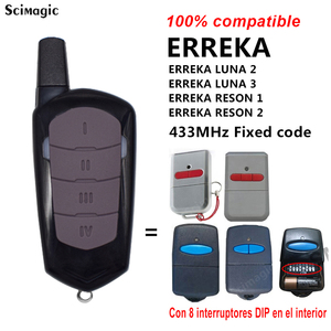 Llavero de puerta de control remoto de garaje <span class=keywords><strong>ERREKA</strong></span> RESON 1 / RESON 2 <span class=keywords><strong>Erreka</strong></span> LUNA 2 / LUNA3 433MHz con código fijo - Product Image 2