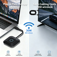 2K 60Hz Type-C naar HDMI draadloze zender-ontvanger kit, dual band WiFi, 30M, plug-and-play, scherm mirroring adapter voor laptop en tv