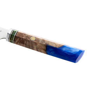 Cuchillo de Cocina KEEMAKE de Alta Calidad, 8 Pulgadas, Acero Damasco Japonés, para Cortar <span class=keywords><strong>Carne</strong></span>, Tipo Kiritsuke, con Mango de Resina Ecológico - Product Image 5
