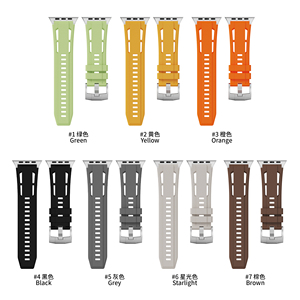 Nouveau <span class=keywords><strong>bracelet</strong></span> de remplacement en fluororubber souple et respirant pour <span class=keywords><strong>Apple</strong></span> <span class=keywords><strong>Watch</strong></span> 42mm 46mm <span class=keywords><strong>Ultra</strong></span> 49mm - Product Image 5