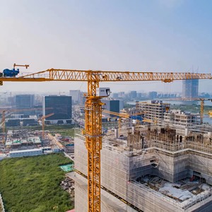 China Famous Hot Sale Max Lifting Loads 12 Ton Flat Head <b>Tower</b> <b>Crane</b> Foundation Building Construction Agricultural - Product Image 3