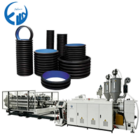 Usine de fabrication de tuyaux corrugués à double paroi en HDPE, ligne de production de tuyaux corrugués DWC