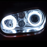 2 pièces 60/70/80/90/100/110/120mm 7 couleurs LED Anneaux lumineux Angel Eyes pour voiture, 12V, feux de jour DRL et feux antibrouillard pour voiture et moto