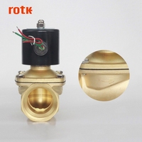 Vanne solénoïde en laiton DN20 2 pouces 3 pouces 50 mm 5V/24V pour le contrôle du débit d'eau, d'huile et d'air avec personnalisation OEM