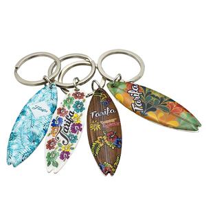 Porte-clés de surf en alliage de zinc, autocollant en forme de <span class=keywords><strong>bali</strong></span>, impression personnalisée, souvenirs de <span class=keywords><strong>voyage</strong></span>, promotion spéciale - Product Image 1