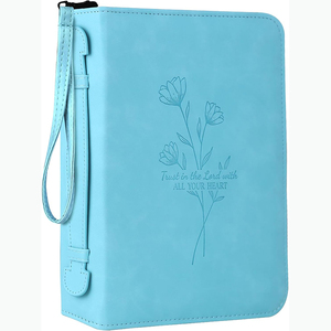 Muestra Gratis: Funda Grande para Biblia con Correa para el Hombro, Bolsa de Transporte para Libros, Bolsa de Iglesia, Protectora con Ranuras, Bolsillo con Cremallera, Regalo para Mujer - Product Image 6