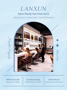 lanxun Extensiones de Cabello Humano Virgen 100% Inyectado sin Costuras, Trama Plana Europea de <span class=keywords><strong>la</strong></span> Mejor Calidad, Marca al por Mayor - Product Image 5