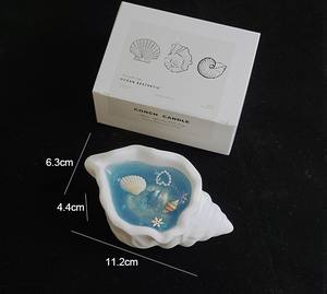 شمعة عطرية على شكل صدفة البحر، زينة إبداعية، شمع هلامي، هدايا مخصصة للشركات، تذكارات، ديكور للأثاث - Product Image 5