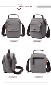 ZUOLUNDUO Hot Sale Small Portable Durable Canvas Men's Messenger <strong>Shoulder</strong> <strong>Bag</strong> Fashionable Vintage Logo for <strong>Mobile</strong> <strong>Phone</strong> Summer - Product Image 4