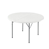 Mesa Redonda Plegable de Alta Resistencia de 4 pies para Banquetes - Muebles de Hotel con Diseño Moderno y Ecológico para Hoteles, Restaurantes, Bodas y Uso en Exteriores