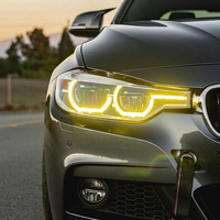 Accessoires automobiles SJC pour BMW Série 3 F30 F35 2016-2019, module de feux de jour avant DRL bicolore jaune et blanc