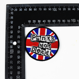 Ban nhạc thêu vá Punk không chết sắt trên huy hiệu cho quần áo Áo Jacket jeans xe máy <span class=keywords><strong>Biker</strong></span> trang trí các bản vá lỗi - Product Image 4