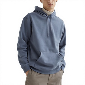 Vente en gros OEM – Tissu polaire tricoté uni en polyester/coton 440g pour l'hiver, respectueux de l'environnement, coupe régulière, imperméable, pour sweats à capuche oversize - Product Image 4