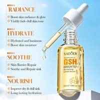OEM ODM SADOER Marque Privée Glutathione VC Essence Liquide 30ml Sérum Visage Éclaircissant et Rajeunissant Doux