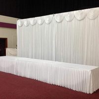 Nouveauté : Rideaux de Scène Élégants en Soie Glacée de Luxe pour Mariages et Événements Extérieurs, Emballage Carton