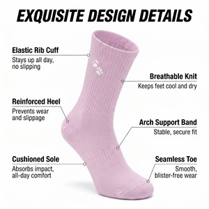 Échantillon gratuit, logo personnalisé, chaussettes de sport pour femmes à séchage rapide, chaussettes en coton peigné antibactériennes pour la course à pied, GOTS - Product Image 2