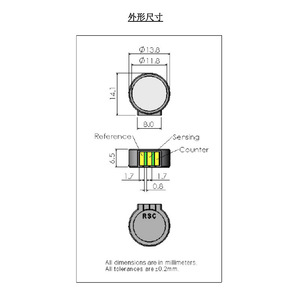 เซ็นเซอร์คาร์บอนมอนอกไซด์ Honeywell MiniCO-2000 รุ่น CLE-0023-S00 เส้นผ่านศูนย์กลาง 14.1 มม. สำหรับตรวจจับสภาพแวดล้อม - Product Image 1