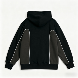 Logo personalizzato Vintage oversize Pullover felpe per gli uomini a maglia felpe con cappuccio lavato allentato formato 3D ricamo ODM - Product Image 2