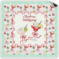 Table de jeu silencieuse, matériau respectueux de l'environnement, revêtement imperméable, style européen et américain, tapis de mahjong sur le thème de Noël