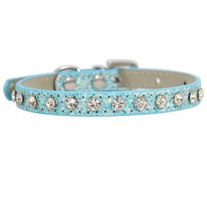 Wholesale PU Leather <b>Glitter</b> Pet Collar Rhinestone Dog Cat Collar Sparkle Puppy Necklace Fashion Accessories - Product Image 4