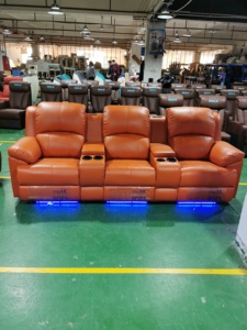 Ensemble de canapés en tissu microfibre <span class=keywords><strong>moderne</strong></span>, meubles de luxe, fauteuils inclinables <span class=keywords><strong>électrique</strong></span>s, salon, fauteuils inclinables <span class=keywords><strong>électrique</strong></span>s avec chargeur sans fil - Product Image 4
