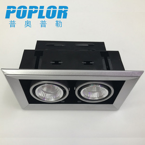 Poplor Led Recessed <b>Spotlights</b> 7Wx2 Dual Head Cob Aluminum Embedded Hotel Lighting - Product Image 1