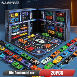 20pcs boîte de <span class=keywords><strong>rangement</strong></span> <span class=keywords><strong>garage</strong></span> métal course moulé sous pression mini <span class=keywords><strong>voiture</strong></span> ensemble <span class=keywords><strong>jouet</strong></span> pour garçons enfants - Product Image 3