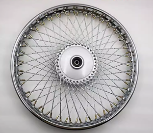 超高品質 17インチ 合金鋼製オートバイホイール 前後ワイド改造スチールリム 新品 - Product Image 3