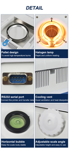 Testeur d'humidité 50g 5mg 0.005g Analyseur d'humidité halogène pour céréales, aliments, café, laboratoire - Product Image 6