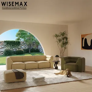 WISEMAX फर्नीचर आधुनिक कमरे में रहने वाले सोफे कपड़े मखमल मॉड्यूलर सोफा सेट अवकाश अनुभागीय मॉड्यूलर सोफा सोफे तुर्क के साथ