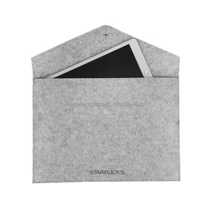 Sac de transport pour ordinateur portable en feutre durable, écologique, grande capacité, avec fermeture élastique, pour affaires et voyages, pochette pour stylos incluse - Product Image 2