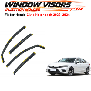 แผ่นบังแดดกันฝนแบบฉีดขึ้นรูปจากโรงงาน สำหรับ Honda Civic Hatchback ปี 2022-2024 - Product Image 1