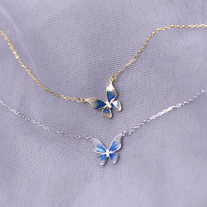 Joyería fina, collares de Estrellas de Plata de Ley 925, dos hexagramas dobles, collares chapados en oro con diamantes para mujer - Product Image 1