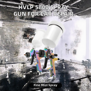 ปืนพ่นสี SUTU HVLP 5800 สำหรับงานต่อเรือ ระบบป้อนสีด้วยแรงโน้มถ่วง รองรับ OEM ให้การพ่นละอองละเอียดสม่ำเสมอสูง ขนาดหัวฉีด 1.3/1.4/1.7/2.0/2.5 มม. ถ้วยขนาด 600 มล. - Product Image 2