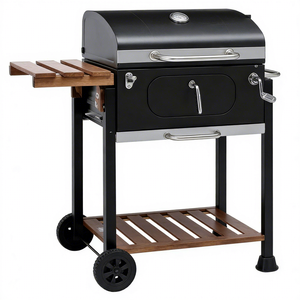 <span class=keywords><strong>Parrilla</strong></span> de Carbón y Ahumador Royal <span class=keywords><strong>Gourmet</strong></span> de Acero Inoxidable con Carrito, Diseño Moderno para Jardín y Patio Trasero, Color Negro Mediano - Product Image 1