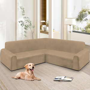 <span class=keywords><strong>Copridivano</strong></span> Elasticizzato in Velluto Color Kaki Chiaro <span class=keywords><strong>per</strong></span> Camere degli Ospiti, Resistente a Cani e Gatti - Product Image 6