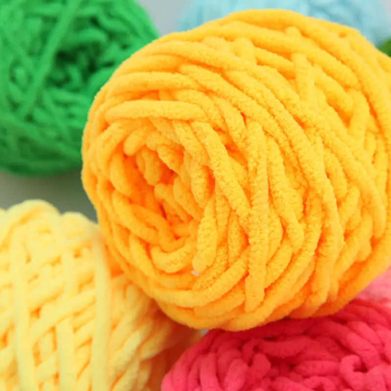 Multi-Color Chunky Crochet Fios Tricô Tecido Cobertor Core Strip Linha Ice Strip Fios para Craft DIY