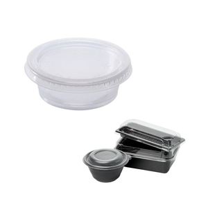 Small Size 1.5 oz Disposable Plastic Portion <b>Cup</b> With Lid Suitable for Restaurant, Fast Food Service One Use Made in Vietnam - Product Image 1